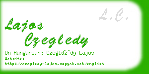 lajos czegledy business card